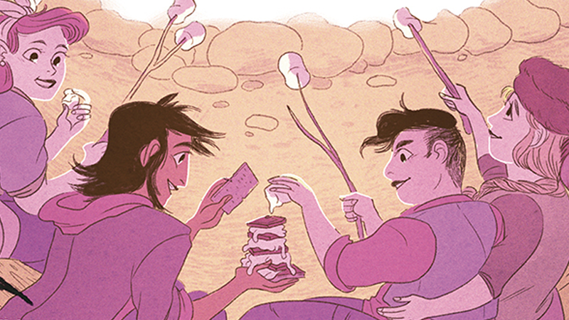 The Lumberjanes, hangin’ out.